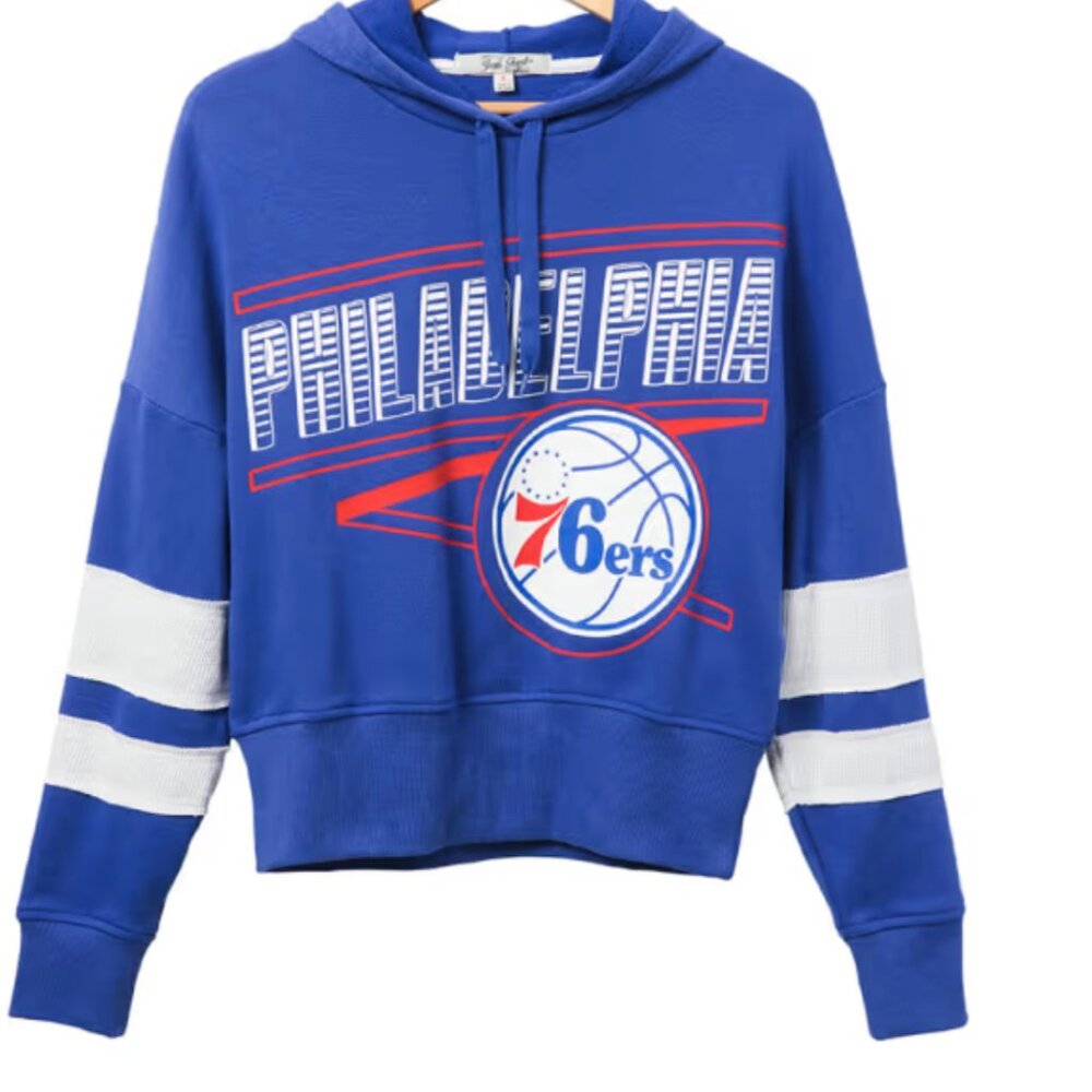Blue Philadelphia 76ers Women's Hoodie, Extra Large